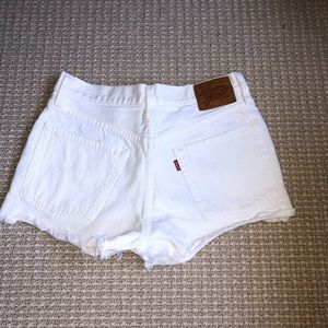 Women’s Levi’s 501 White Jean Shorts